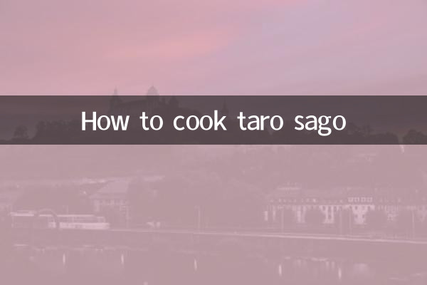 Como cozinhar Taro Sago