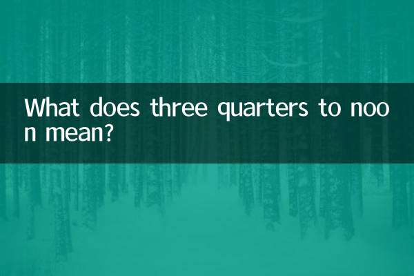 O que significa três quartos para o meio-dia?
