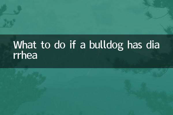 What to do if a bulldog has diarrhea