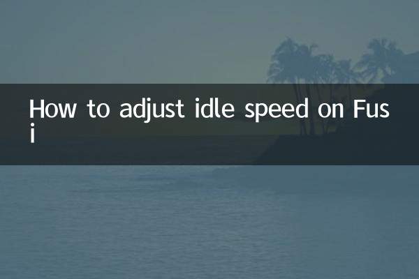 How to adjust idle speed on Fusi