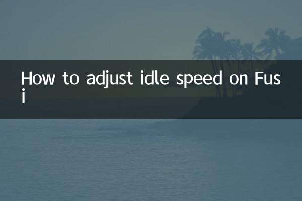 How to adjust idle speed on Fusi