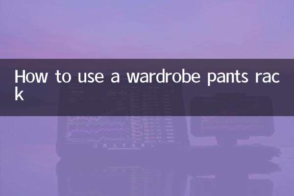 अलमारी पैंट रैक का उपयोग कैसे करें
