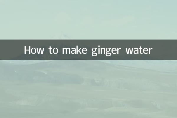 طرز تهیه آب زنجبیل