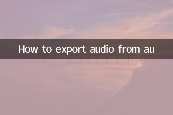 Come esportare l'audio da au