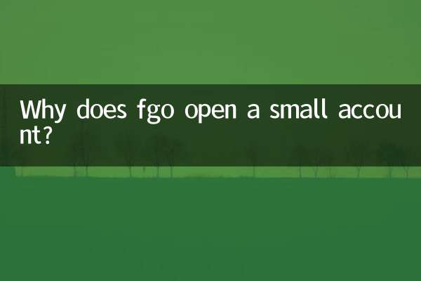 Warum eröffnet fgo ein kleines Konto?