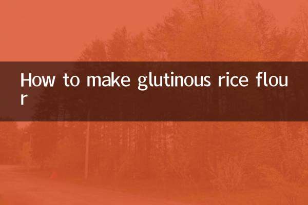 Come fare la farina di riso glutinoso