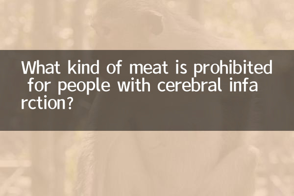What kind of meat is prohibited for people with cerebral infarction?