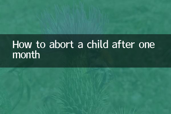 Comment avorter un enfant après un mois