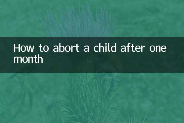 Comment avorter un enfant après un mois