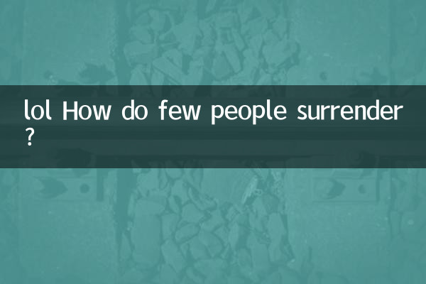 LOL کچھ لوگ کیسے ہتھیار ڈالتے ہیں؟