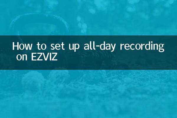 EZVIZ에서 하루 종일 녹화를 설정하는 방법