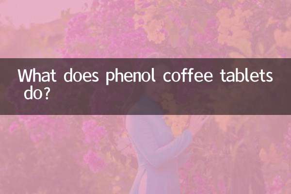 페놀 커피 정제의 기능은 무엇입니까?