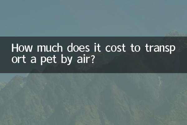 Wie viel kostet der Transport eines Haustiers per Flugzeug?