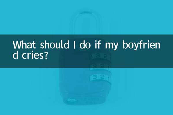अगर मेरा बॉयफ्रेंड रोता है तो मुझे क्या करना चाहिए?