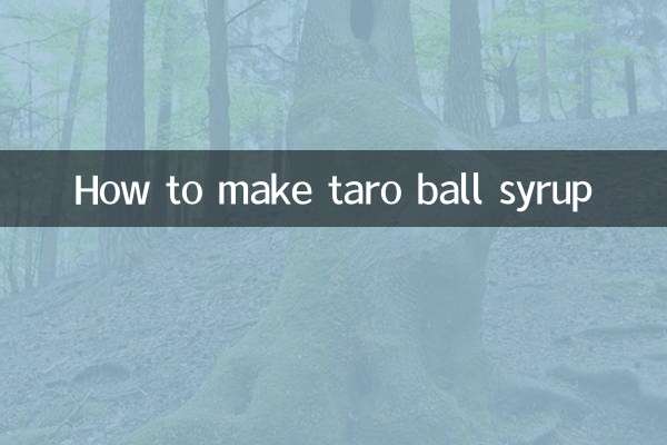 तारो बॉल सिरप कैसे बनाये