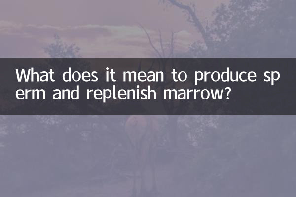 What does it mean to produce sperm and replenish marrow?