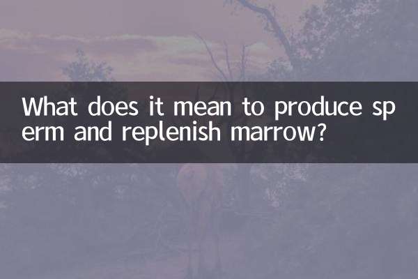 What does it mean to produce sperm and replenish marrow?