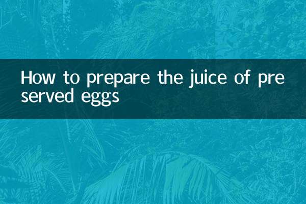 Como preparar o suco de ovos em conserva