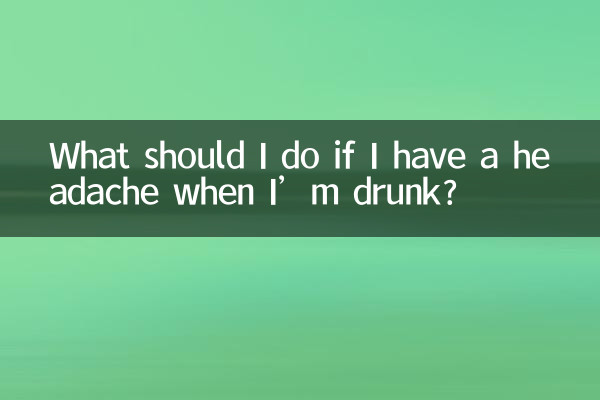 Que dois-je faire si j’ai mal à la tête lorsque je suis ivre ?