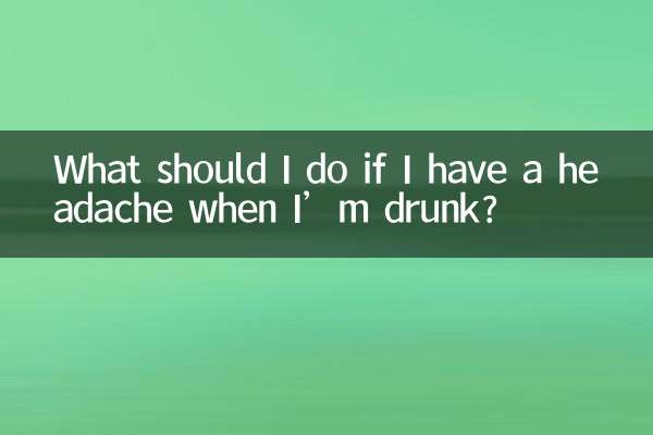 Que dois-je faire si j’ai mal à la tête lorsque je suis ivre ?