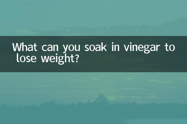 O que você pode mergulhar em vinagre para perder peso?