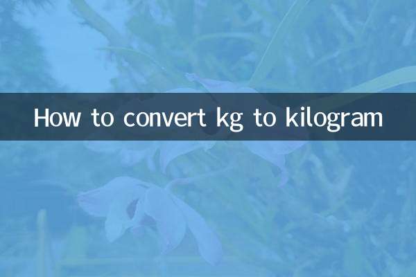 Cómo convertir kg a kilogramo