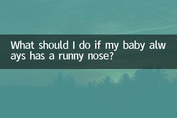 Cosa devo fare se il mio bambino ha sempre il naso che cola?