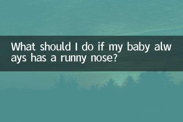 Cosa devo fare se il mio bambino ha sempre il naso che cola?