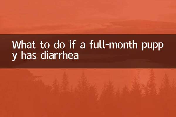 Que faire si un chiot d'un mois a la diarrhée