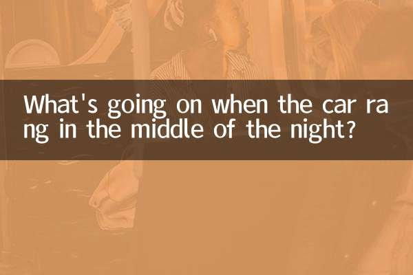 夜中に車が鳴ったとき、何が起こったのでしょうか？