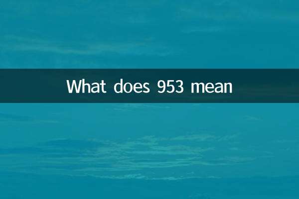 953 এর অর্থ কী