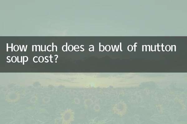 How much does a bowl of mutton soup cost?
