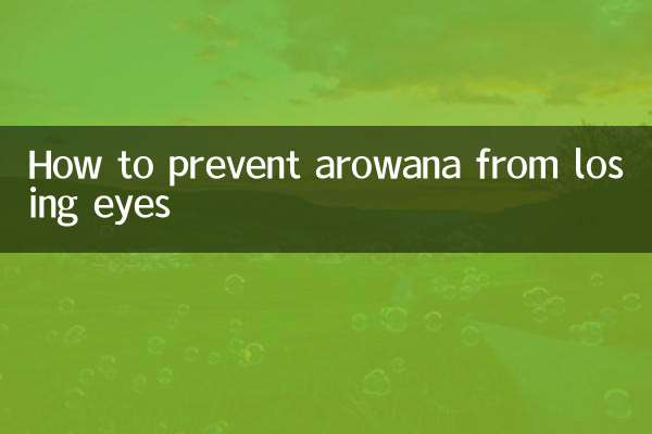 So verhindern Sie, dass Arowana die Augen verliert
