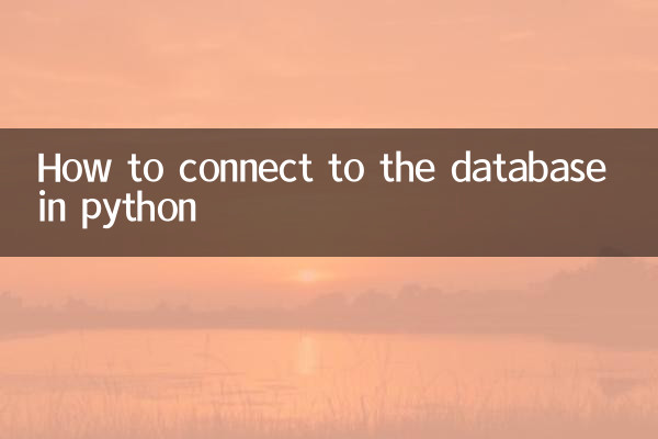 How to connect to the database in python