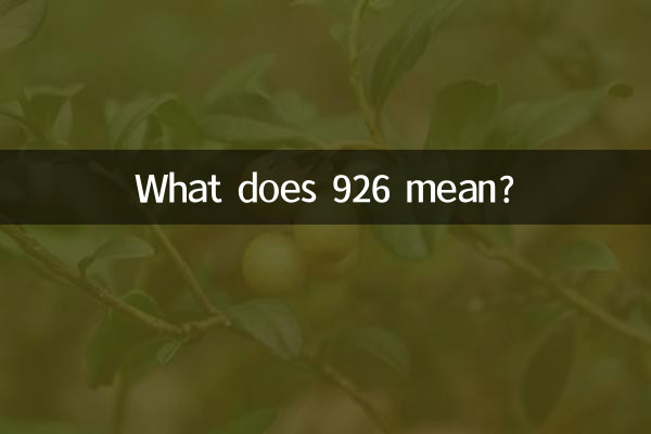 What does 926 mean?