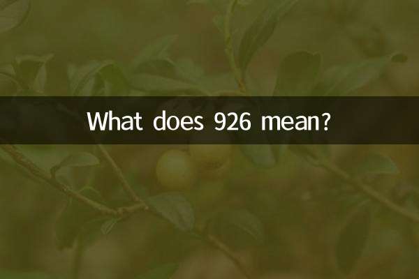 What does 926 mean?