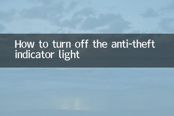 So schalten Sie die Diebstahlwarnleuchte aus