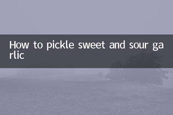 How to make sweet and sour garlic