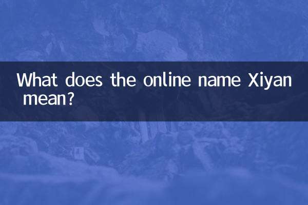 What does the online name Xiyan mean?
