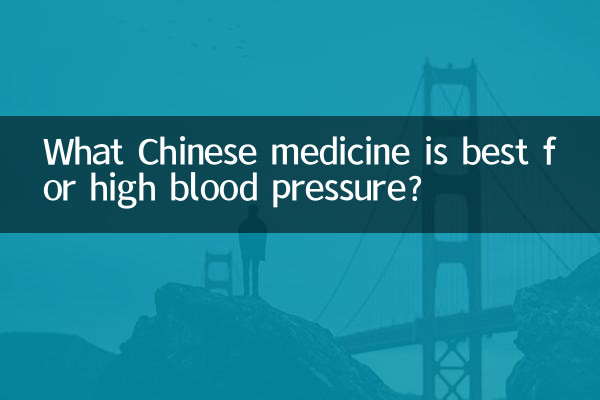 What Chinese medicine is best for high blood pressure?