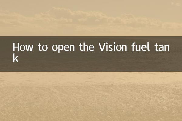 Comment ouvrir le réservoir de carburant Vision