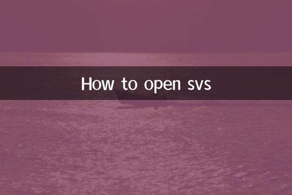 Como abrir SVS
