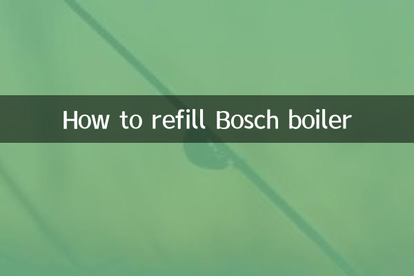 Como reabastecer a caldeira Bosch