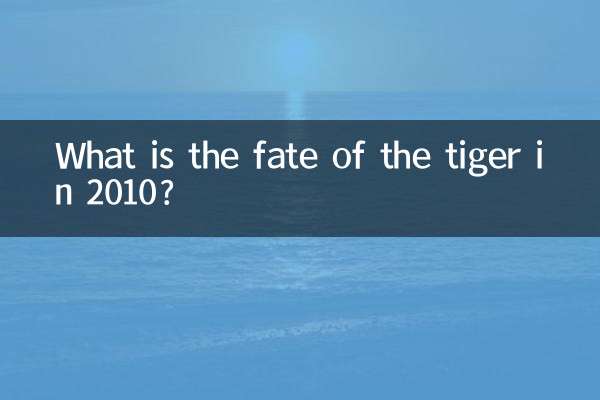 Was ist das Schicksal des Tigers im Jahr 2010?