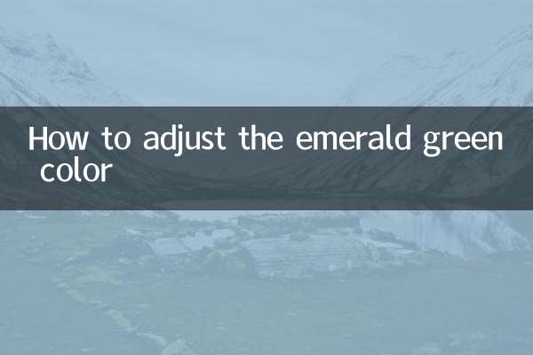 So passen Sie die smaragdgrüne Farbe an