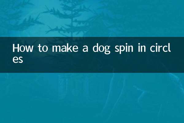 How to make a dog spin in circles