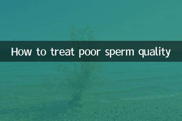 How to treat poor sperm quality