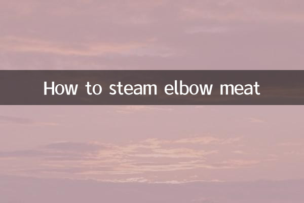 Come cuocere la carne di gomito al vapore