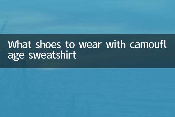 Quelles chaussures porter avec un sweat camouflage