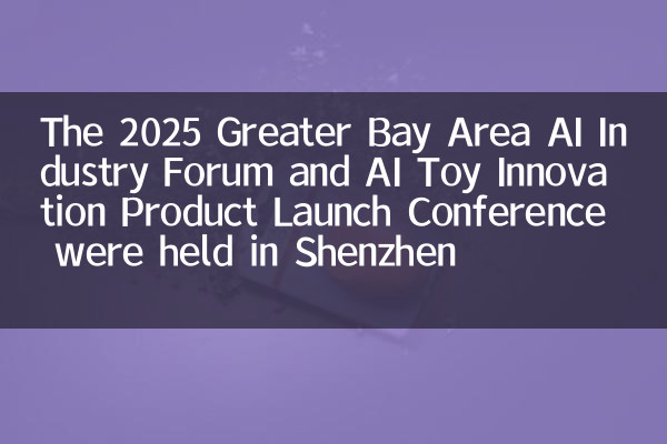 Das 2025 Greater Bay Area AI Industry Forum und AI Toy Innovation Product Launch Conference fanden in Shenzhen statt